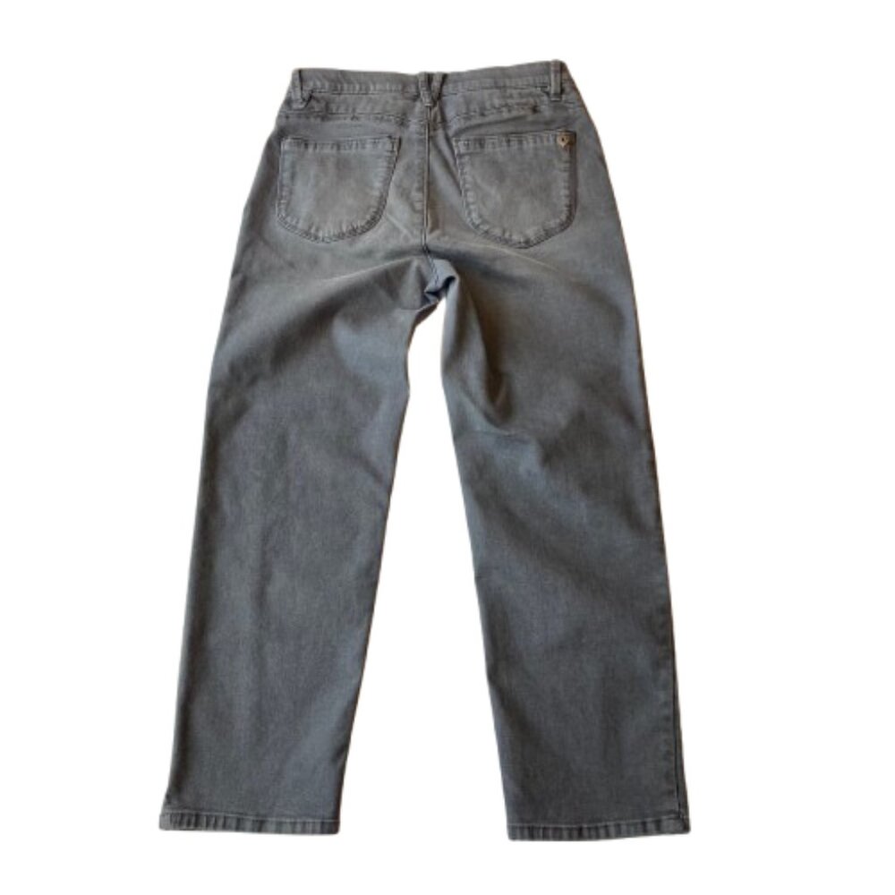 Democracy Ab Solution High Rise Ankle Straight Leg Jeans 4 PETITE Gray NWT - Picture 8 of 9